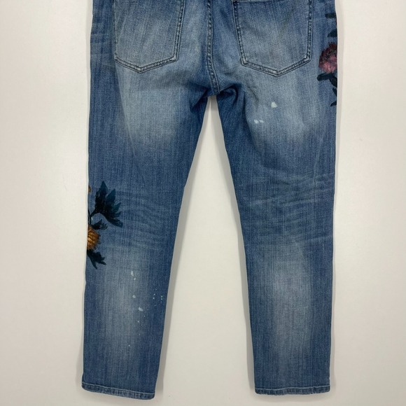 Pilcro Jeans Women's Size 28 Blue Hyphen Floral Print Low Rise Slim - Picture 9 of 13